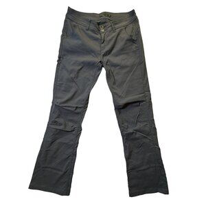 Prana Halle Pants Womens 10 Regular Dark Gray Convertible Roll Up Hiking Cargo
